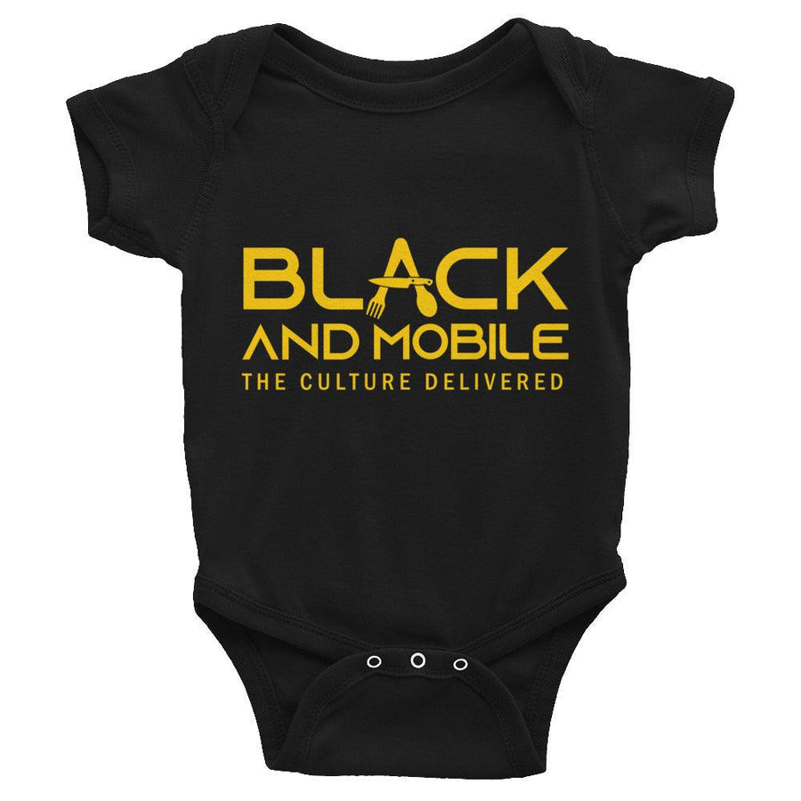 Black and Mobile: The Culture Delivered Infant Bodysuit - Black and Mobile