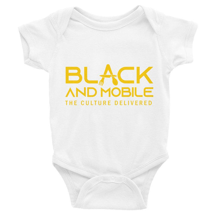 Black and Mobile: The Culture Delivered Infant Bodysuit - Black and Mobile