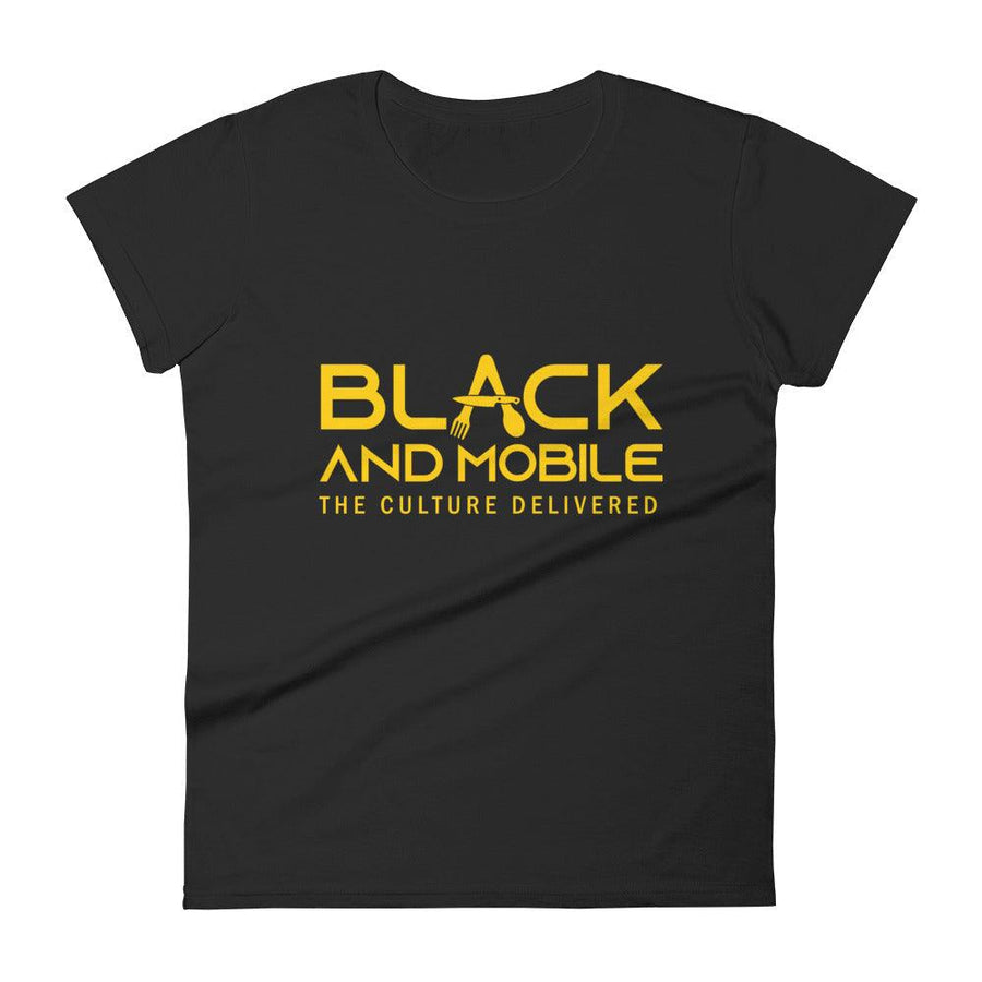 Black and Mobile: The Culture Delivered Women's T-Shirt - Black and Mobile
