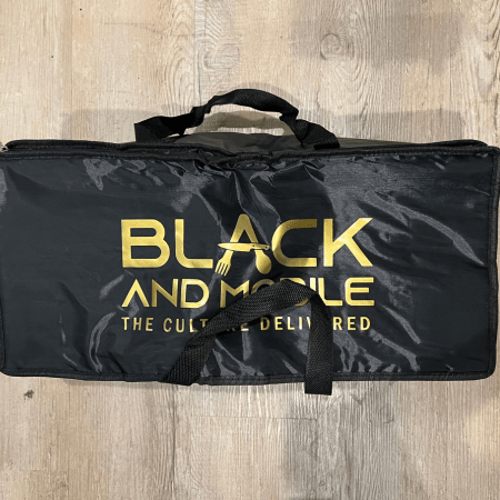 Handheld Black and Mobile Food Delivery Bag - Black and Mobile